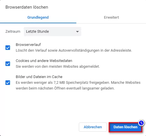 Chrome Daten löschen
