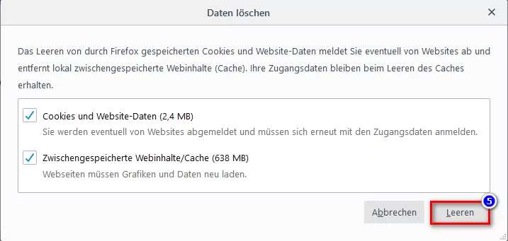 Daten löschen