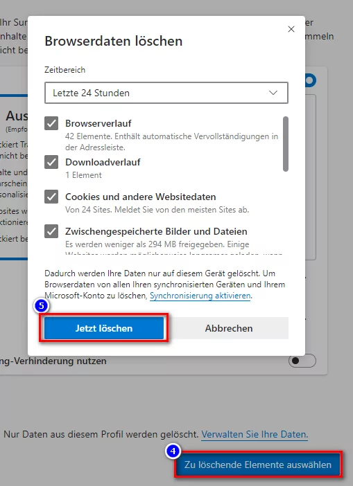 newEdge_Browserdaten_loeschen
