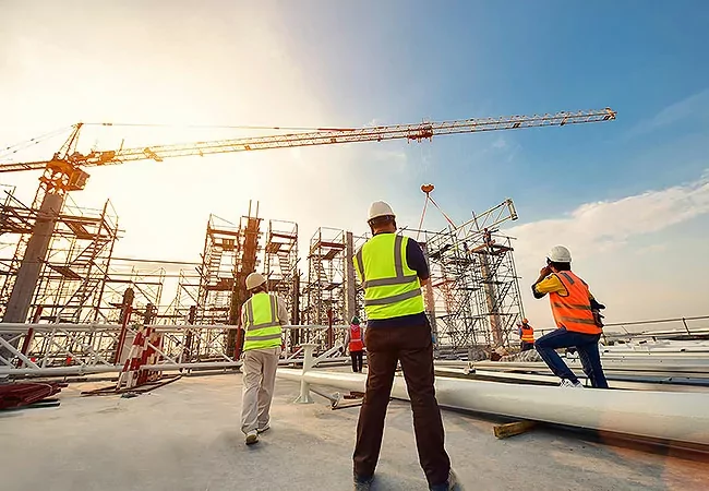 Baustelle mit Videoüberwachung