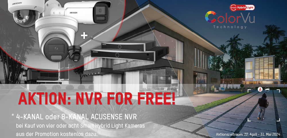 Hikvision Smart Hybrid Light NVR for free Aktion