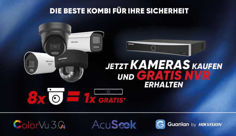 Hikvision: Jetzt Kameras kaufen und gratis NVR erhalten!