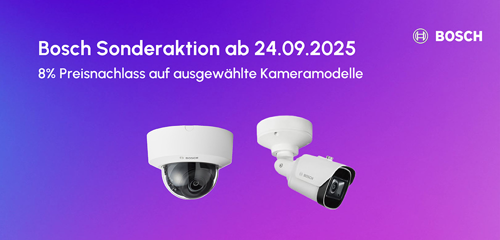 Bosch: 8% Preisnachlass auf ausgewählte Kameramodelle